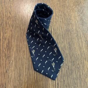 VTG Pursuits Silk Tie Fishing Fisherman Fish Angler Navy Fathers Day Made in USA